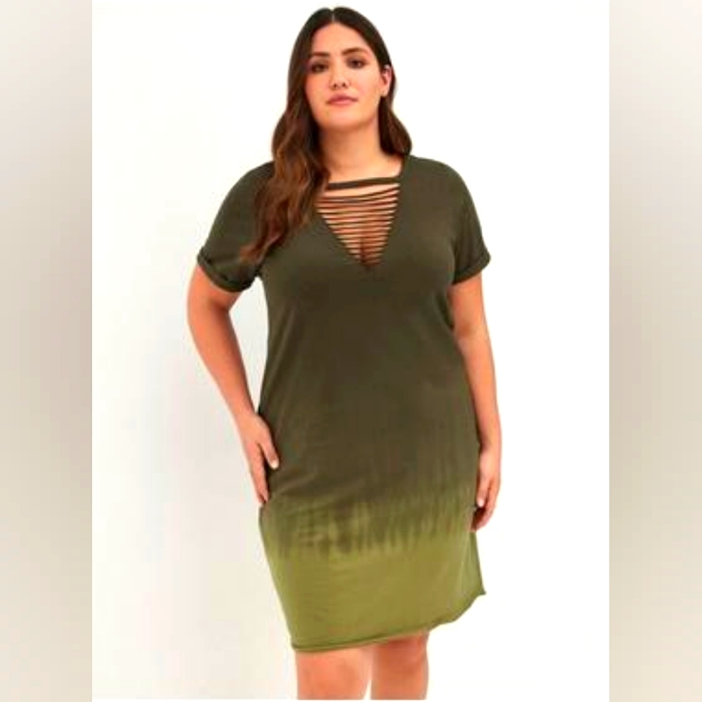 Cotton mini tshirt dress